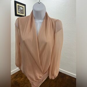 Blush Pink Body Suit Blouse